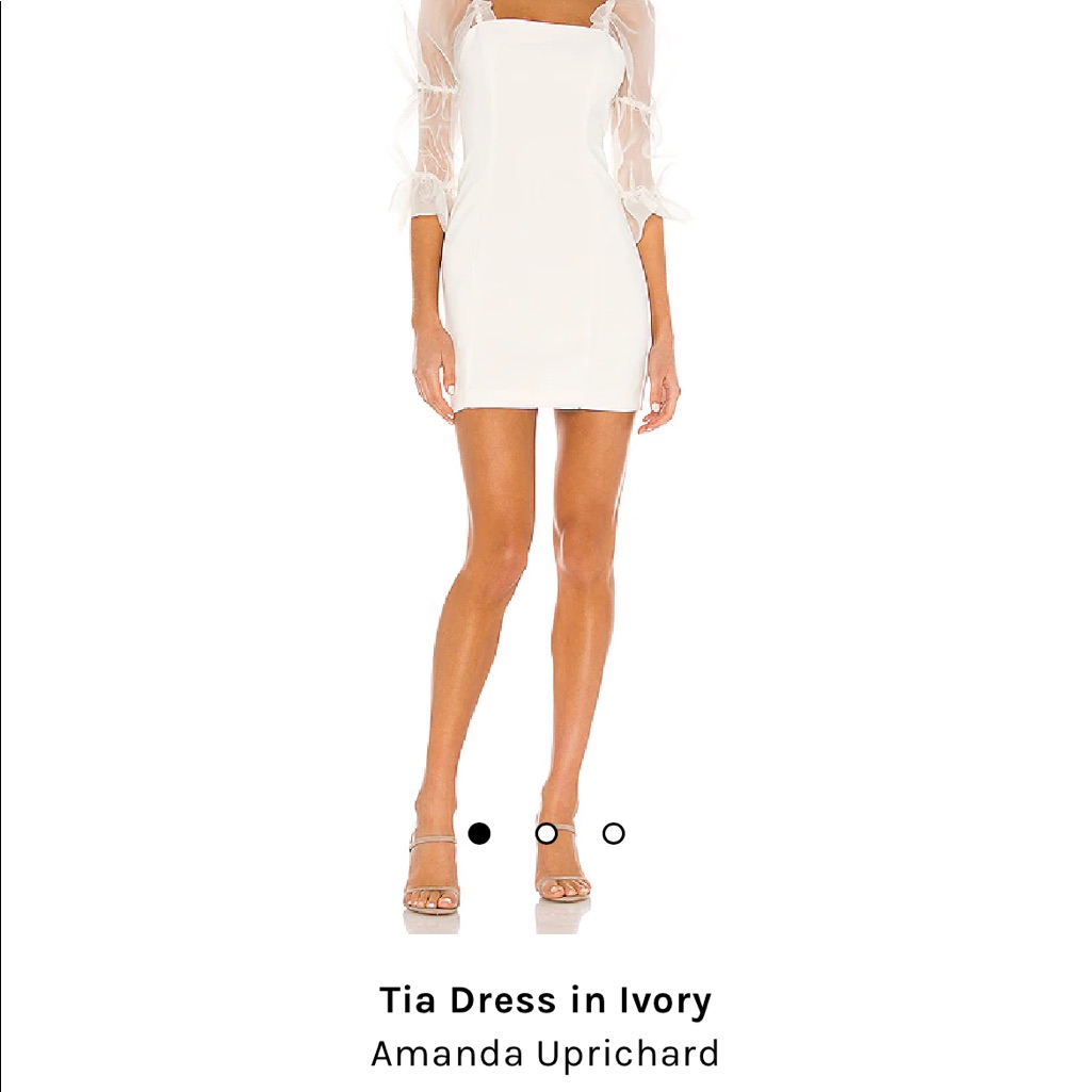 Amanda Uprichard Tia Ivory Dress - Worn Once. Dry Cleaned Size Large.